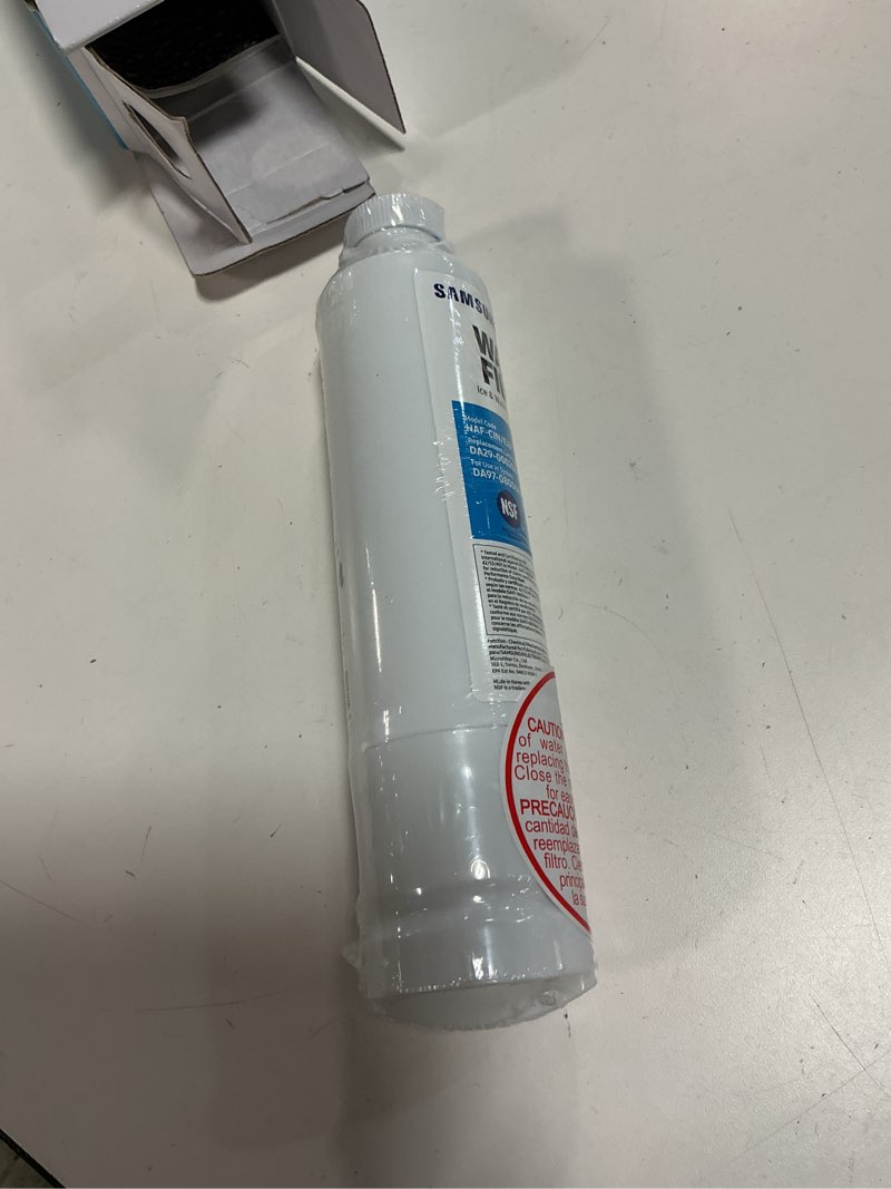Condition photo showing New/Like New for samsung genuine filter for refrigerator water and ice, carbon block filtration for clean, clear drinking water, 6-month life, haf-cin/exp, 1 pack