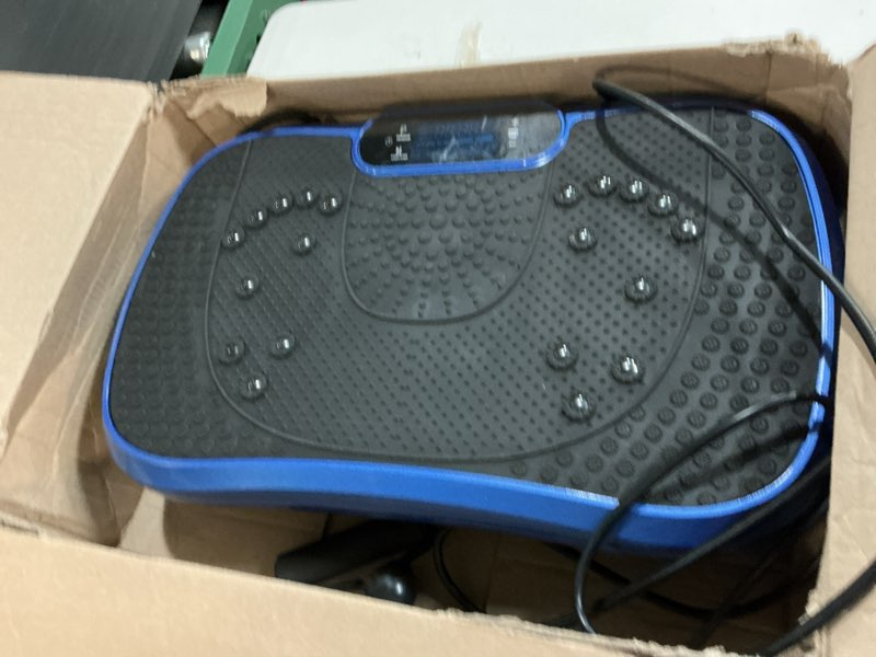 Condition photo showing As Is for Whole Body Workout Power Fitness Platform Vibration Plate Speed Control Blue