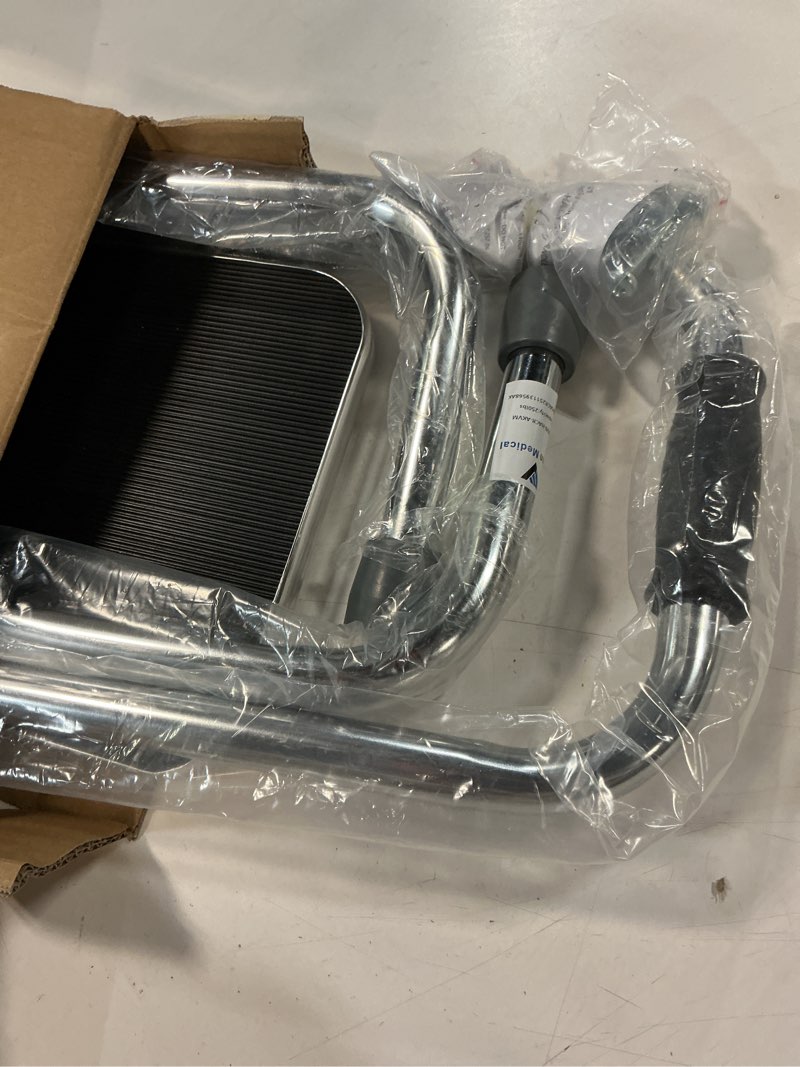 Condition photo showing Good Condition for Vaunn Medical Foot Step Stool with Handle and Anti Skid Rubber Platform, Lightweight and Sturdy Stool for Children, Adults and Seniors, Chrome Chrome With Handle