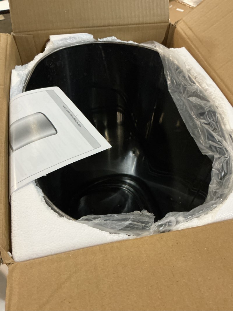 Condition photo showing As Is for FDW Kitchen Trash can for Bathroom Bedroom Home Office Automatic Touch Free Garbage bin with lid Brushed Stainless Steel Rectangular 13 Gallon / 50L