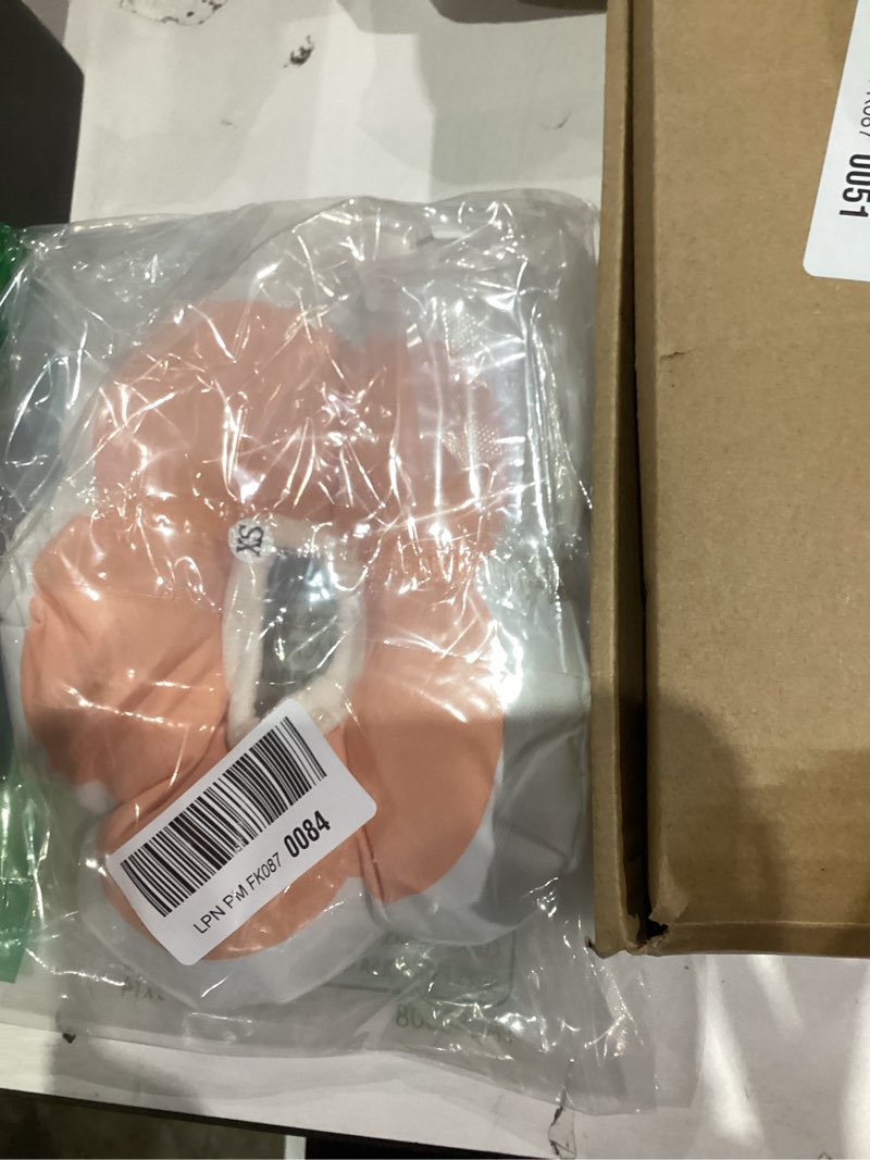 Condition photo showing As Is for Cat Cone Collar Soft, Waterproof Cats Cones to Stop Licking After Surgery, Adjustable Soft Elizabeth Cats Collars for Wound Healing, Flower Shape Cat Recovery Collar (Pastel Orange, X-Small) Pastel Orange X-Small