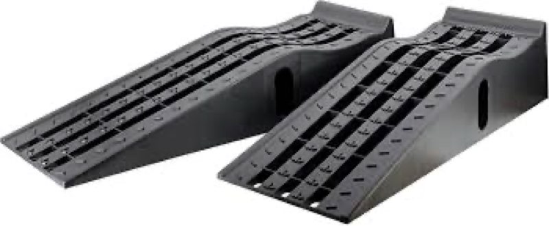 MaxxHaul 50515 6.25" Lift Car Ramps, 2-Pack – 13,000lb GVW, Deep Grooved Surface for Stable Tire Pla