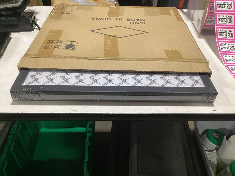 Condition photo showing New/Like New for wiscet 16x20 picture frame set of 3, display pictures 11x14 with mat or 16 x 20 poster frame without mat, wall gallery photo frames, black black 16x20 3 pack