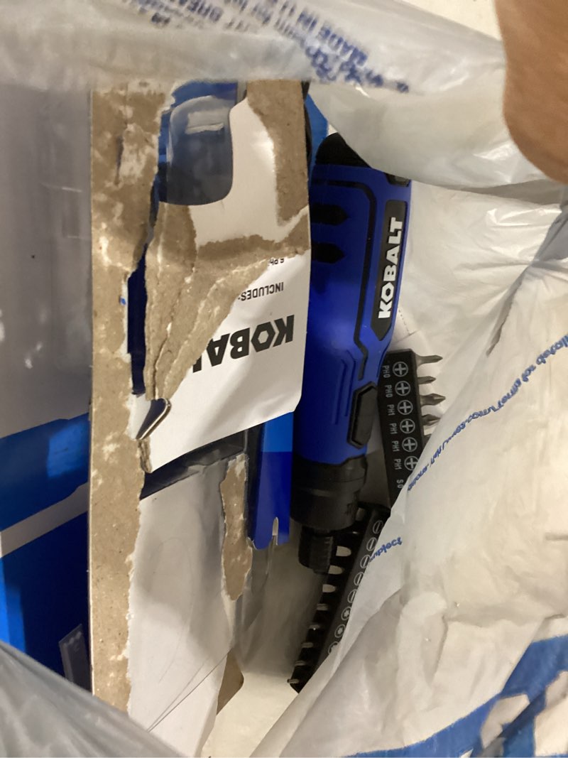 Condition photo showing As Is for kobalt kobalt 4-volt max 1/4-in cordless screwdriver (battery included and charger not included)