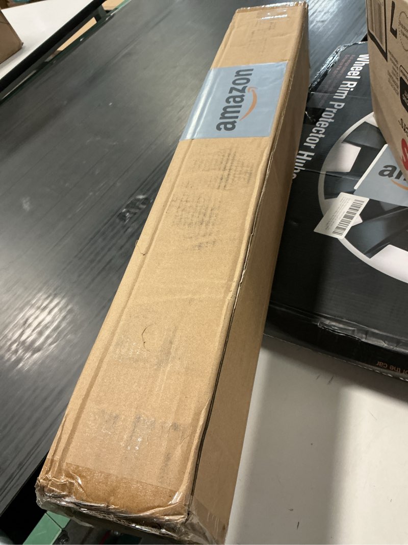 Condition photo showing New/Like New for lazblinds cordless bamboo roman shades, privacy blinds for interior windows, room darkening roll up bamboo blinds for home & patio, 27.5" w x 64" h, highfield teak pricacy - highfield teak 27 1/2" w x 64" h