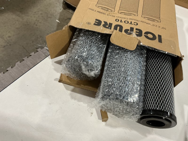 Condition photo showing Good Condition for icepure 1 micron 2.5" x 10" whole house cto carbon sediment water filter cartridge compatible with dupont wfpfc8002, wfpfc9001, scwh-5, whcf-whwc, whcf-whwc, fxwtc, cbc-10, ro unit, pack of 3 activated carbon 3 count (pack of 1)