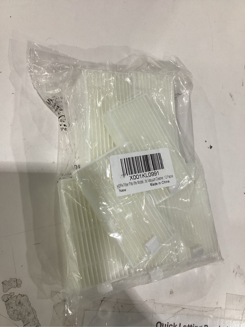Condition photo showing Good Condition for 12 pks nispira hepa replacement filter compatible with i-life ilife model v3s v3s pro, v5, and v5s v5s pro robot robotic vacuum cleaner