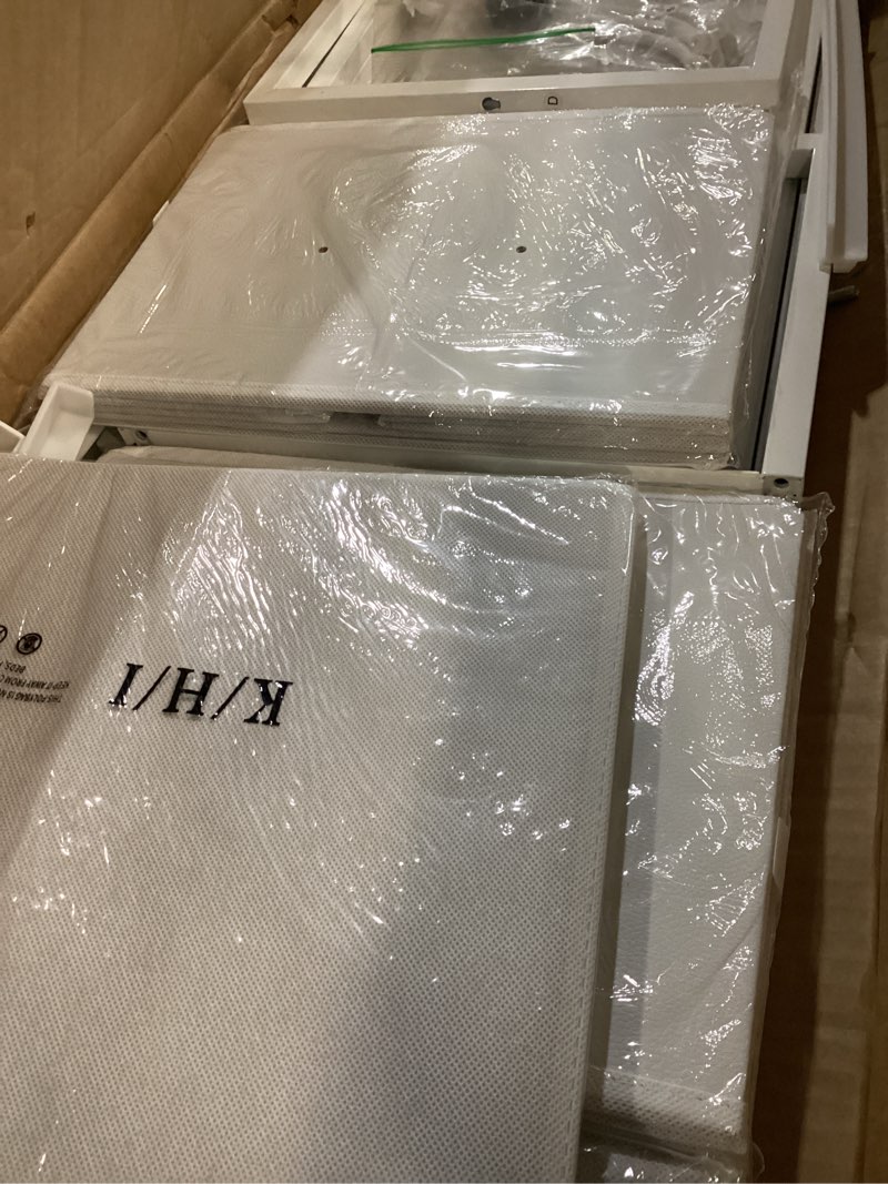 Condition photo showing Good Condition for sweetcrispy dresser for bedroom with 5 storage drawers, fabric storage tower organizer, chest of drawers with metal frame wooden top for closet, living room, entryway, white white 39.4"d x 11.8"w x 20.9"h (5 drawers)