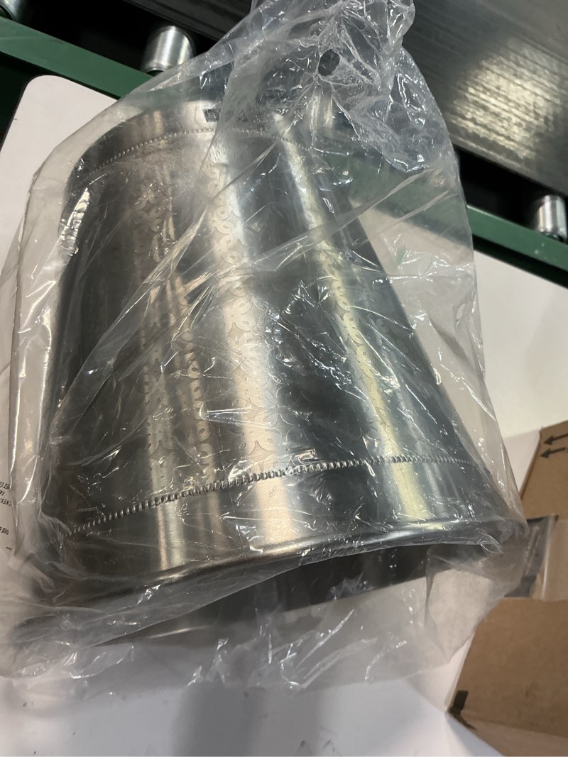 Condition photo showing Good Condition for BINO Metal Waste Basket for Home, Office, Bathroom, Dorm, Kitchen and More | Trash Can Bin for Bedroom | Desk Trash Can | Home Essentials Diamonds