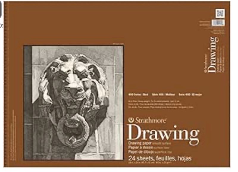strathmore (400-108) 400 series drawing, smooth surface, 18 by 24", 24 sheets , white cream 18x24