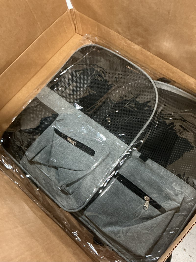 Condition photo showing Good Condition for pet bag multi purpose pet bag collapsible portable for dog cat go out traveling carrier backpack for secret adventures cat and dog (grey, l:20.1"x12.6"x16.1") grey 20.1"l x 12.6"w x 16.1"h