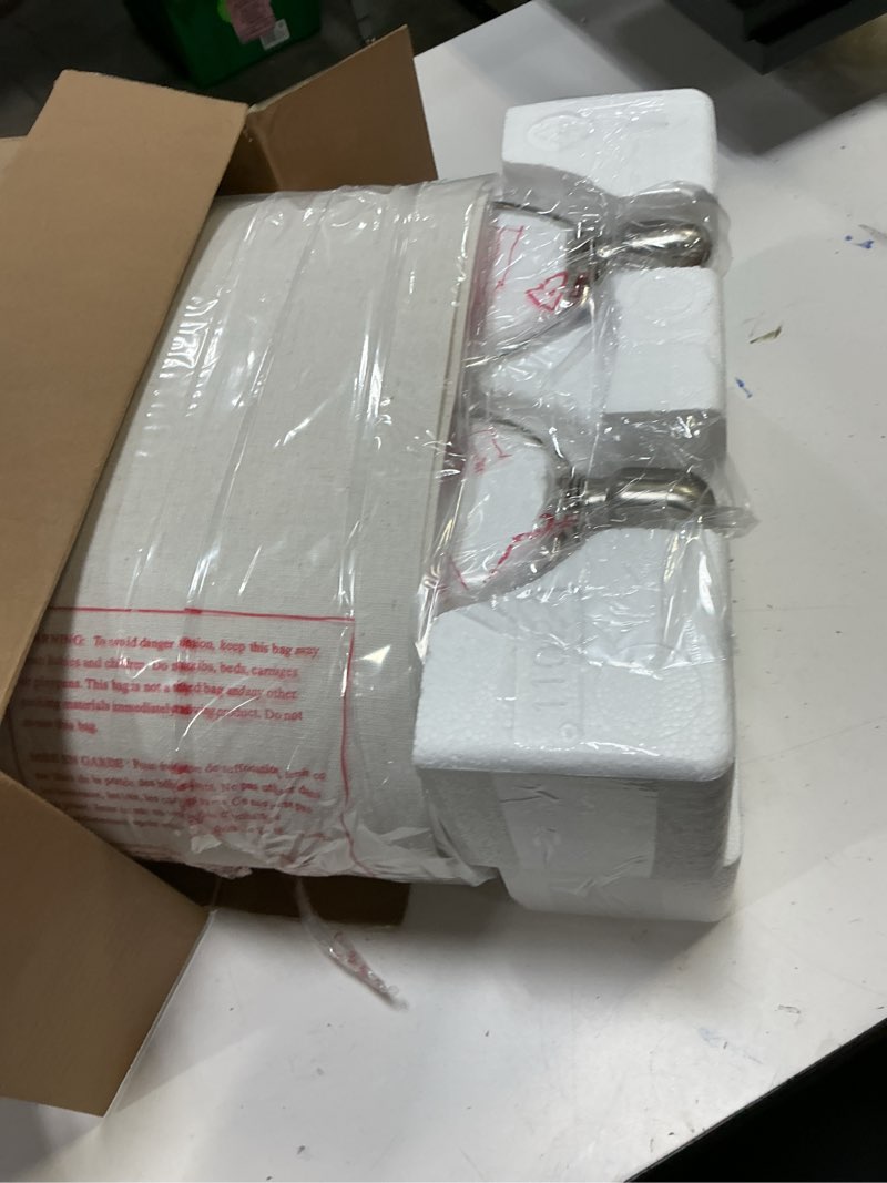 Condition photo showing Good Condition for PoKat 23" Modern Ceramic Table Lamp Set of 2 for Living Room White Desk Lamps for Bedroom Farmhouse Bedside Nightstand Lamp House Warming Gifts New Home Decor End Table Lamps Gifts for Women Mom Beige Beige and White - 23'' Ceramic Lamps