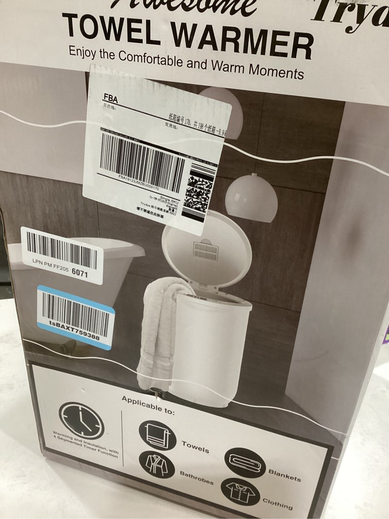 Condition photo showing Good Condition for Ultra Large Capacity Towel Warmer Bucket, Rapid Heating with Timer, One-Button Digital Display Control, Safety Lock, Gifts for Him & Her, Auto Shut-Off, Fits 2 Large, Blankets, Bathrobes, PJ's White