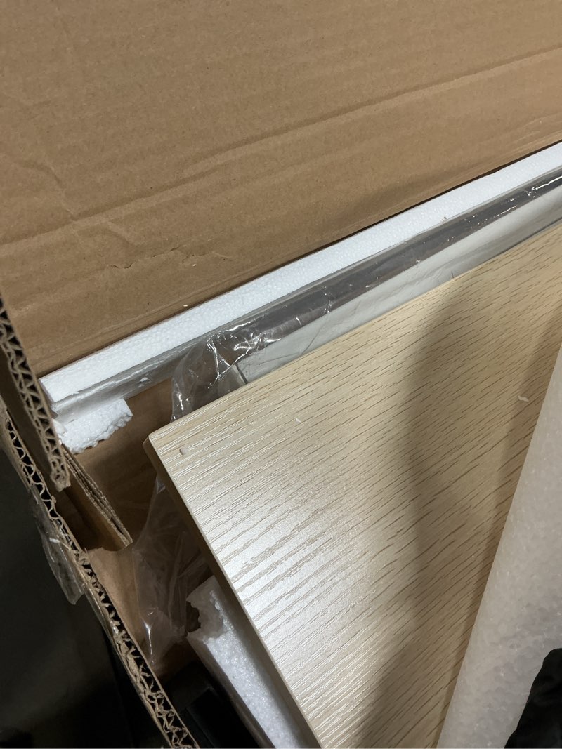 Condition photo showing Good Condition for Folding Desk Small Foldable Desk for Small Space, 31.5 Inches Writing Computer Desks in Study, Home Office Foldable Office Desks for Bedroom, Oak