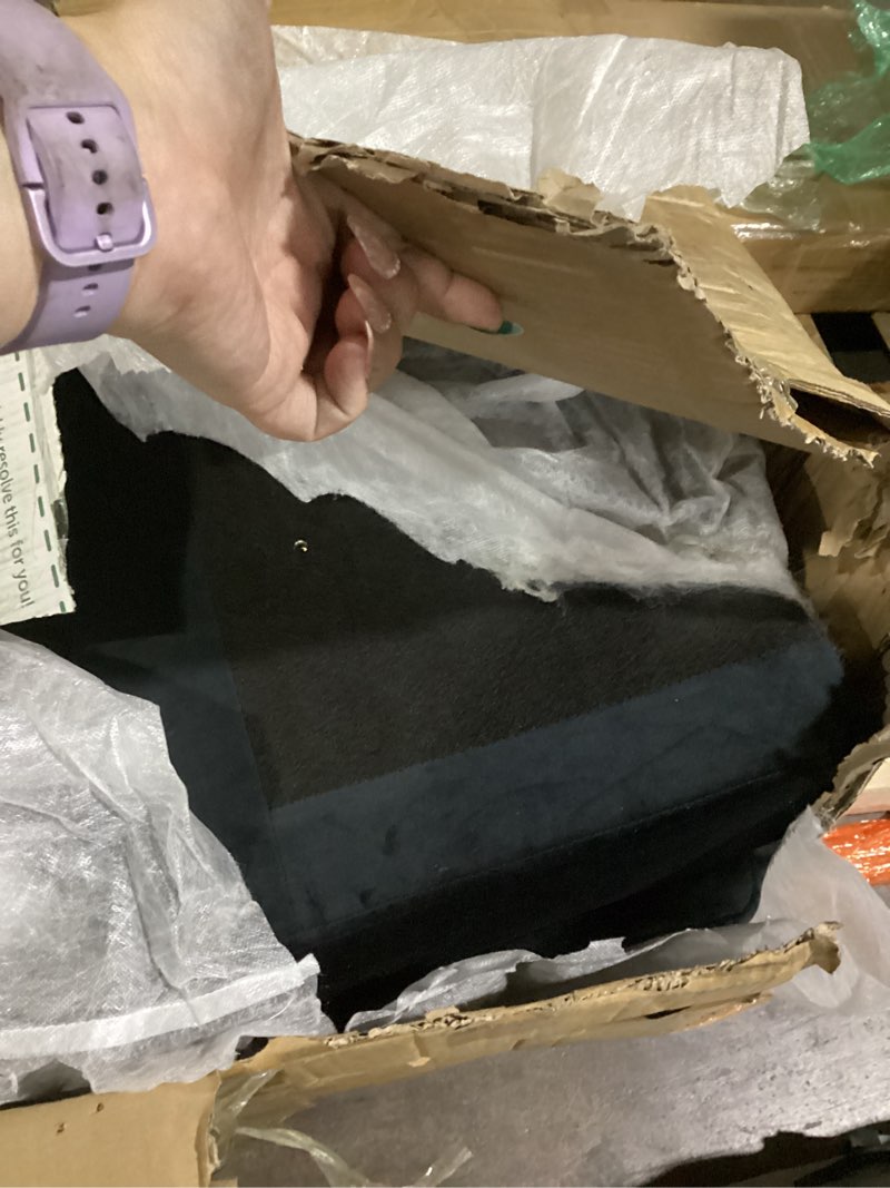 Condition photo showing Good Condition for only box 2 out of 3 box b.. possibly incomplete .. honbay modular sectional couch with storage corduroy sofa with chaise u shaped sectional couches for living room,velvet black .