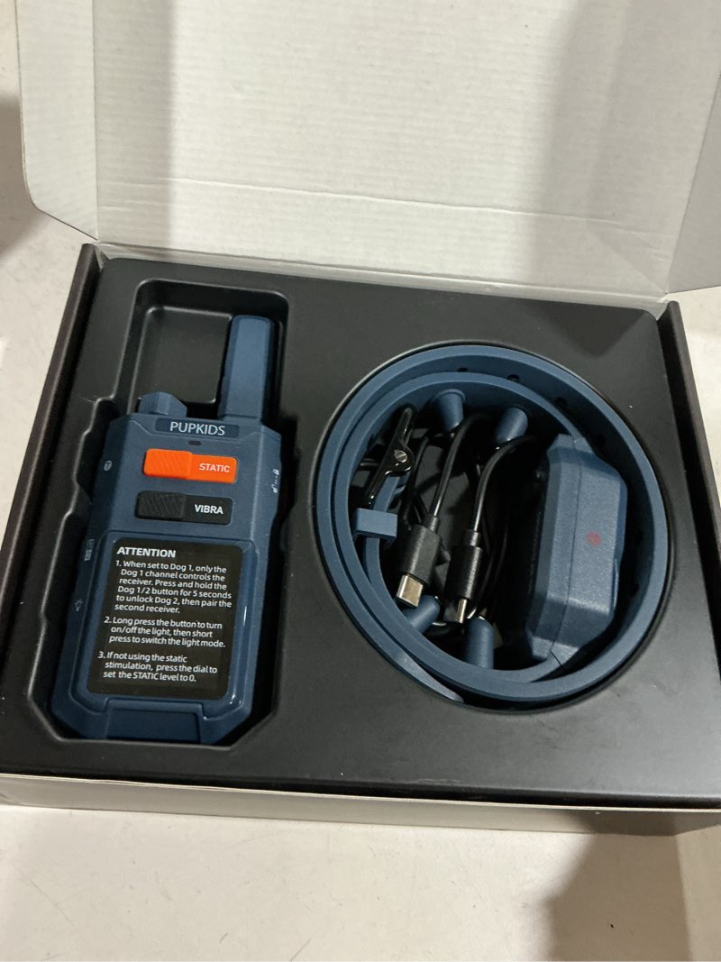 Condition photo showing Good Condition for dog shock collar - 4200ft dog training collar with remote for 20-140lbs dogs, innovative e collar for dogs training with 4 training modes, rechargeable electric e-collar for large dogs blue 1 collar