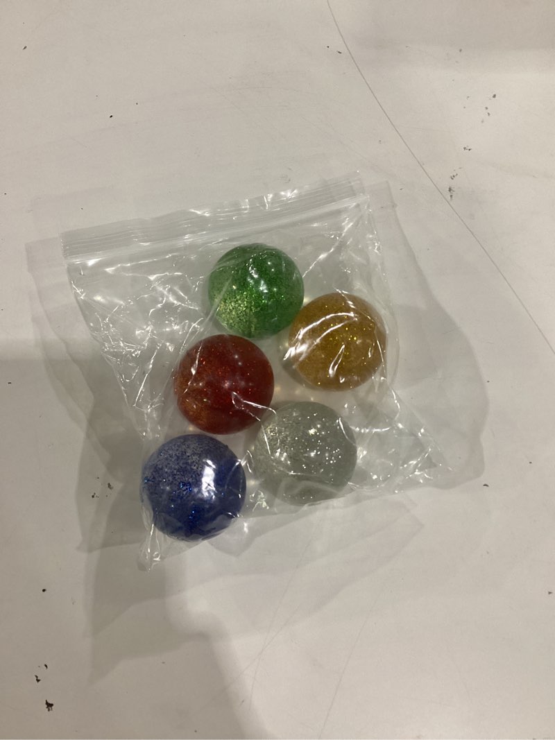 Condition photo showing New/Like New for kikeep large bouncy ball 45mm for kids glitter bounce balls party favors super bouncy balls gift for kids rubber super bounce ball large for birthday, prizes, gifts