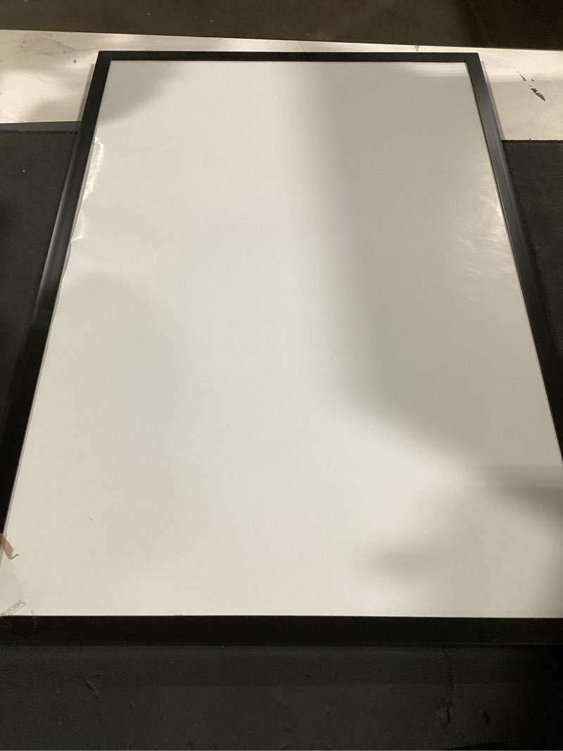 Condition photo showing As Is for (similar/frame only ) americanflat 12x18 poster frame with shatter-resistant glass - use as 11x17 frame with mat or 12x18 frame without mat - hudson collection - wide photo frame for wall display - black black 12x18