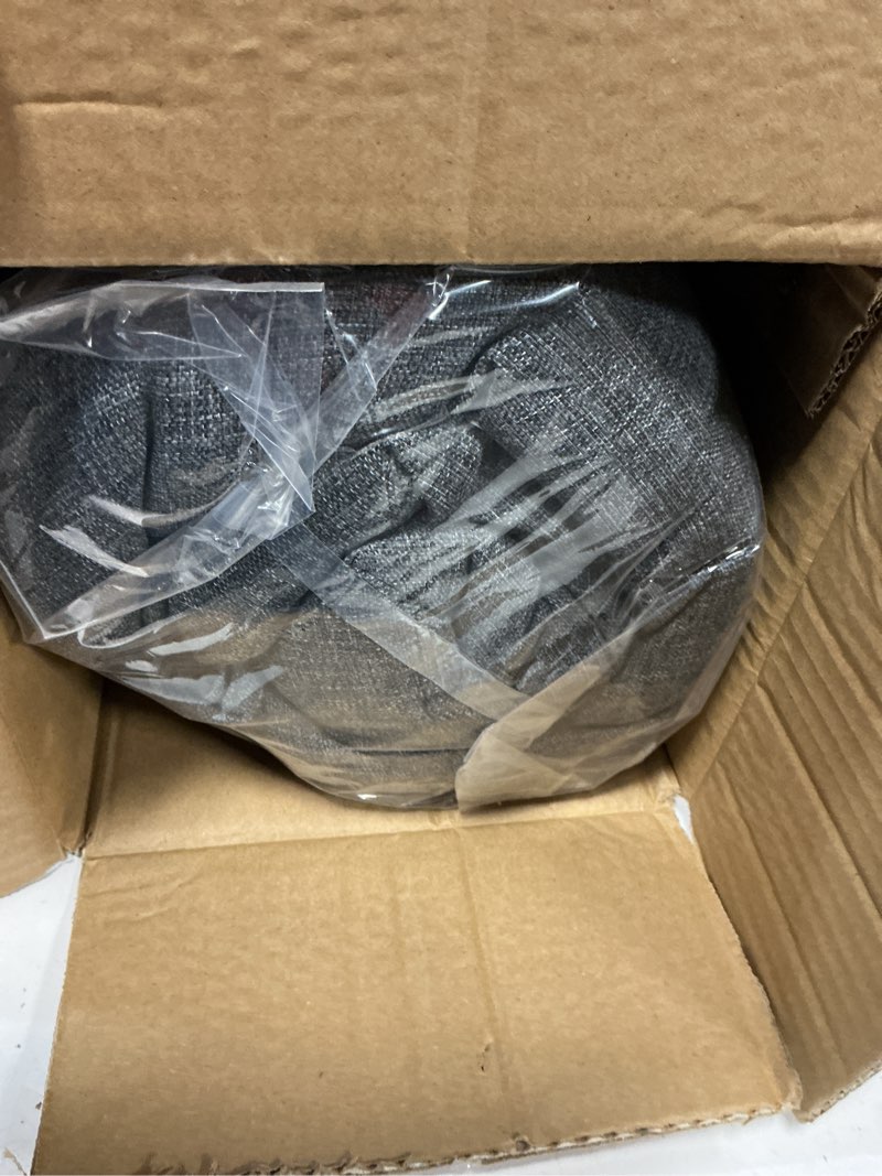 Condition photo showing New/Like New for qilloway outdoor seat/back chair cushion tufted pillow , spring/summer seasonal replacement cushions. (charcoal grey/black)