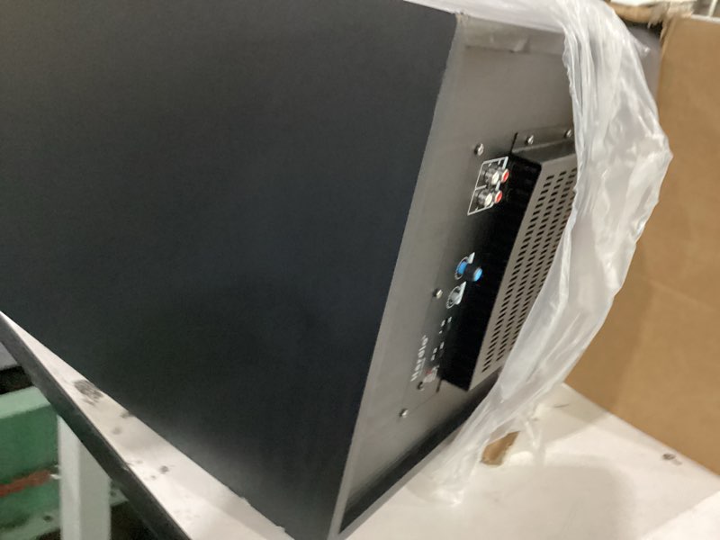 Condition photo showing Good Condition for herdio 10 inch powered subwoofer, 800w peak active home theater sub with 200w rms, 40hz deep bass, class ab amp, adjustable crossover & dual inputs, mdf enclosure for music, gaming and studio