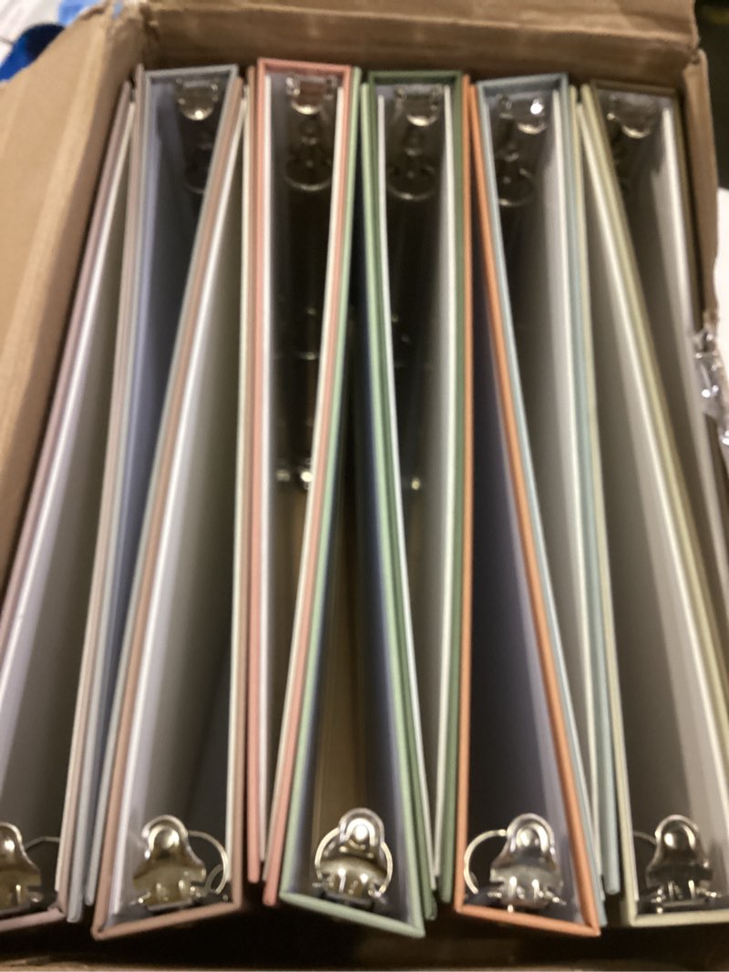 Condition photo showing New/Like New for ctosree 10 pack colored 3 ring binder with 2 pockets hardcover loose leaf binder for women men teacher student school office home supplies, fits 11 x 8.5 size paper, 10 colors(0.5",simple color) simple color 0.5"