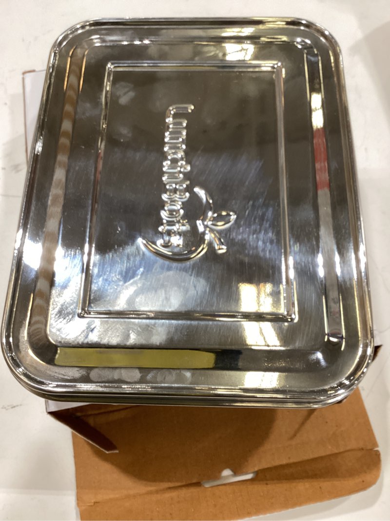 Condition photo showing Good Condition for lunchbots large trio stainless steel lunch container -three section design for sandwich and two sides - metal bento lunch box - eco-friendly - stainless lid - staineless steel stainless steel 3 section