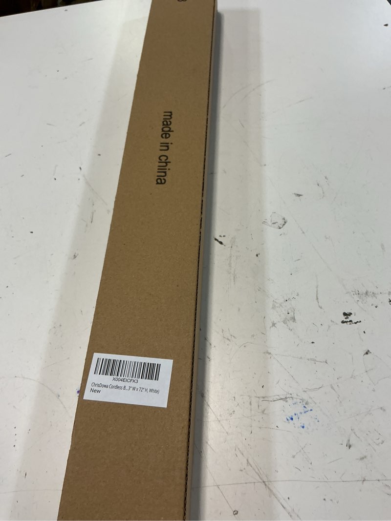 Condition photo showing New/Like New for chrisdowa cordless blackout roller shades for windows, thermal insulated uv protection pull down shades, total blackout window blinds for home, office, bedroom, door (23" w x 72" h, white) 23"w x 72"h white