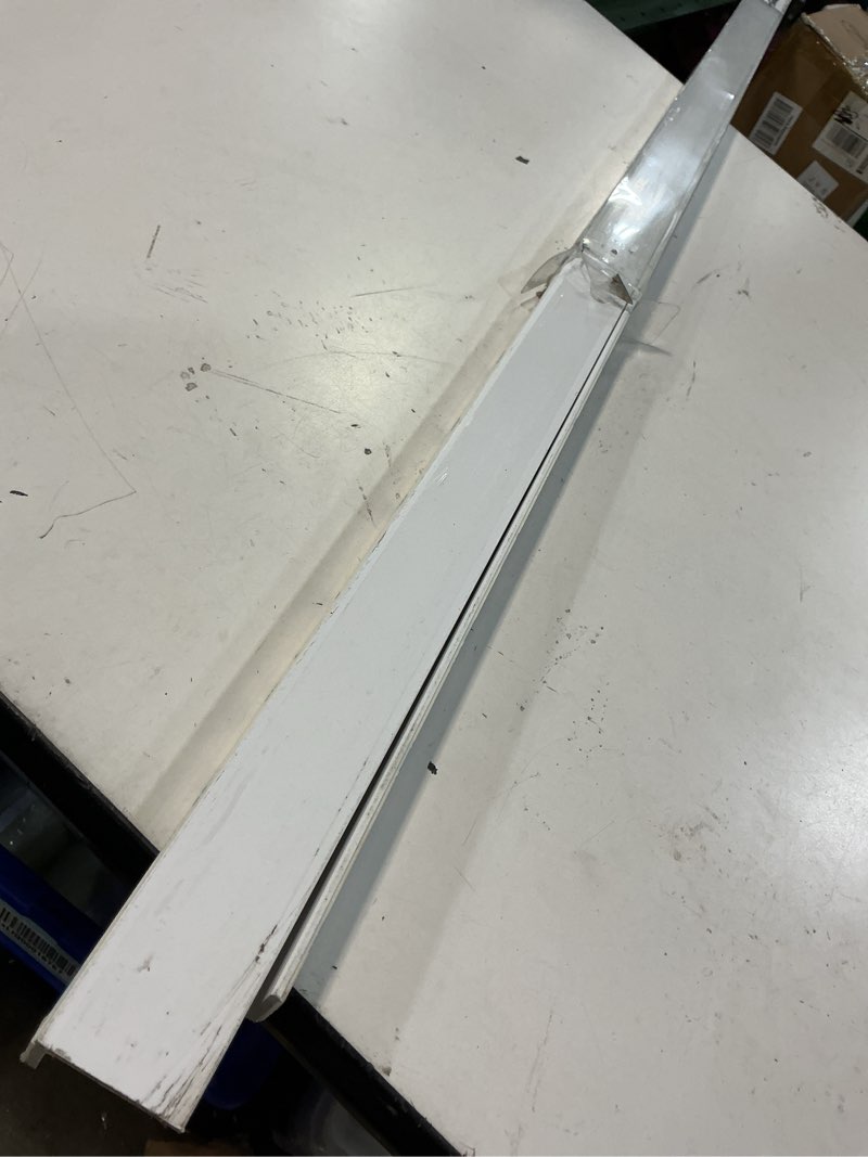 Condition photo showing Good Condition for zstarr pvc light blockers blackout light blockers side tracks for window shades and blinds side tracks for blackout shades easy to instal light blocking strips for bedroom (white, 58",2pcs) l-shaped white-2pcs 58‘’