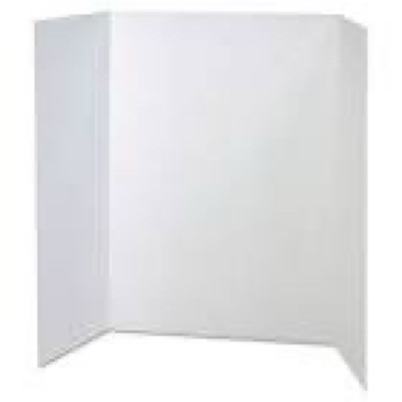 pacon 37634 spotlight corrugated presentation display boards, 48 x 36, white, 4/carton