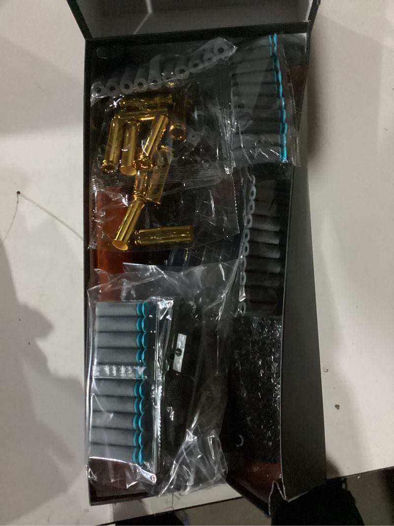 Condition photo showing As Is for Sniper Rifle Shell Ejecting Toy Gun with 40 Soft Bullets 10 Shells 1 Scope Soft Bullet Toy Guns Outdoor Shooting Games Christmas Halloween Birthday Gifts Blue