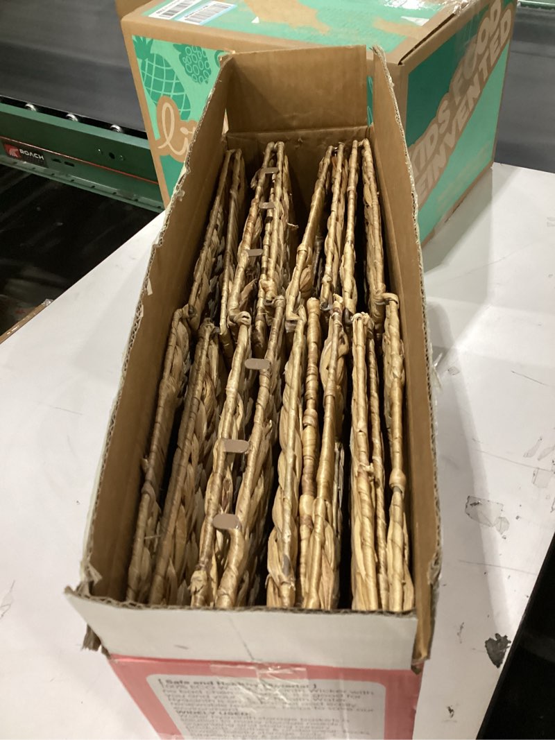 Condition photo showing New/Like New for Storage Baskets 11x11inch Cube Baskets 4 pcs Baskets,Foldable Handwoven Water Hyacinth Laundry Organizer,Cube Storage Baskets