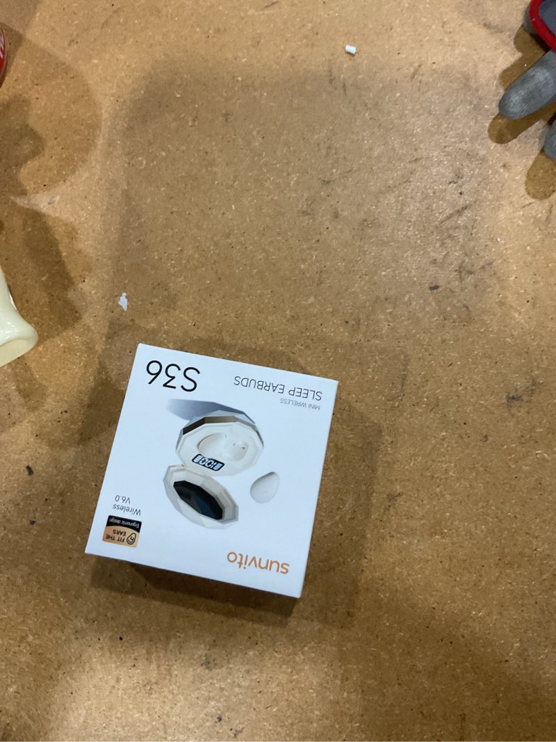 Condition photo showing New/Like New for sleep earbuds for side sleepers, mini invisible wireless bluetooth 6.0 micro sleep headphones, hidden earbuds with led screen for small ears sleeping working, exercise, hiking - black