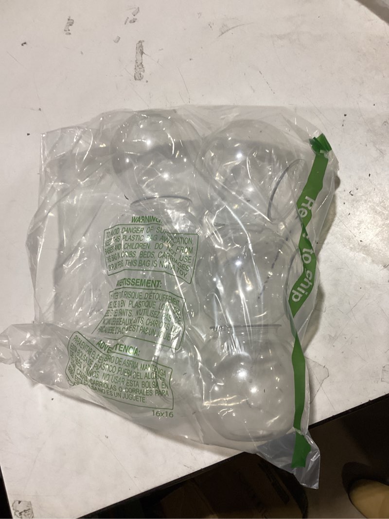 Condition photo showing As Is for okllen 12 pack plastic ivy bowls, 16 oz round fish bowl unbreakable vases bowls for home decor, carnival games, candy, party favors, centerpiece, bpa free, clear