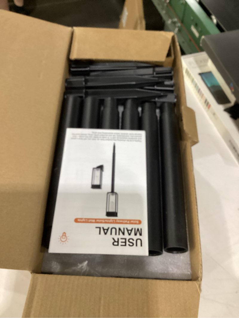 Condition photo showing Good Condition for alfiot solar pathway lights outdoor, 8 pack bright solar lights outdoor, auto on/off, ip65 waterproof solar garden lights solar powered landscape lighting for yard patio walkway driveway pathway warm white (cuboid) 8 pack
