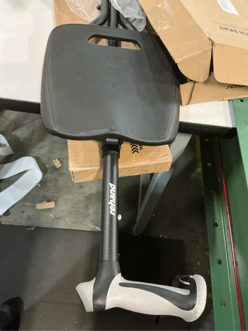 Condition photo showing Good Condition for REHAND Walking Cane with Seat,Lightweight Foldable, Adjustable, Collapsible Canes with Stool for Men & Women, Heavy Duty All Terrain Tip, Portable Walking Stick Chair for Seniors & Adults Black1