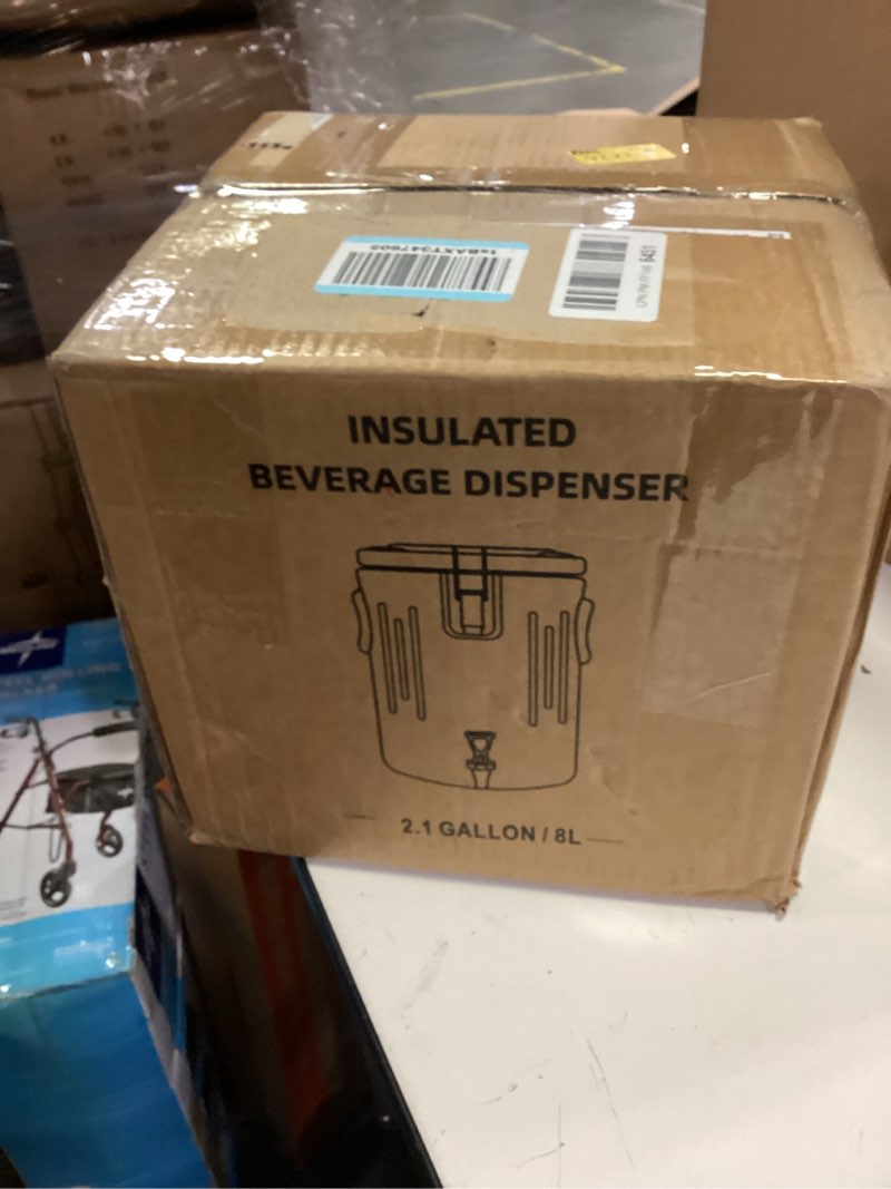 Condition photo showing Good Condition for Insulated Beverage Dispenser 2 Gallon - [Stainless Steel Interior] [Hot &Cold Versatile] Hot Drink Dispenser with Spout, Portable Water Cooler Jug for Outdoors Camping Party Sports
