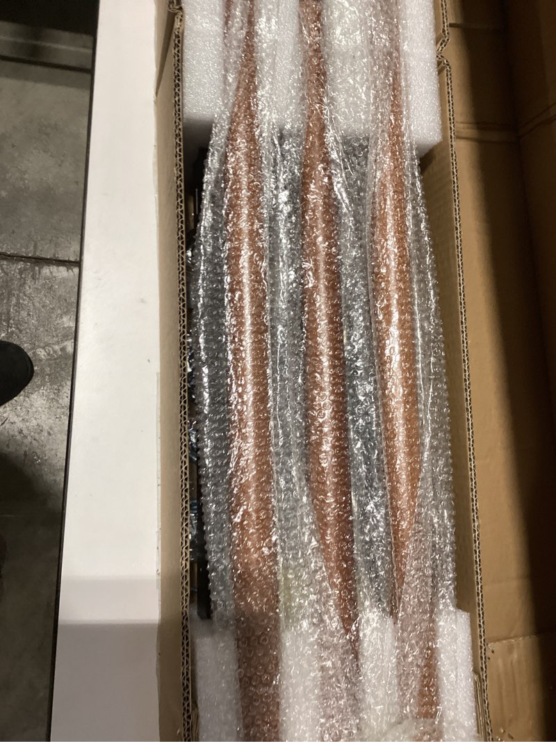 Condition photo showing Good Condition for Easel TV Stand with Tripod Base for 45-65 inch Flat Screen up to 77lbs, Height Adjustable TV Stand Tripod for Living Room w/Cable Ties, 180°Swivel, Black