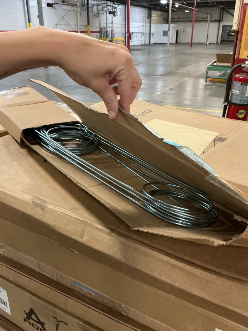 Condition photo showing As Is for kathfly 10 pcs 28 inch yard sign stakes heavy duty 65mn galvanized steel sign holder pigtail stakes stand for advertising board garage sale