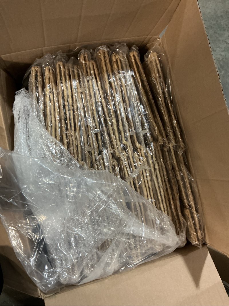 Condition photo showing New/Like New for jinei 12 pcs wicker storage basket bulk 12 x 12 x 12 inch handwoven water hyacinth cube bin with handles woven laundry for organizer shelves wood color 12 x 12 x 12 inch wood color