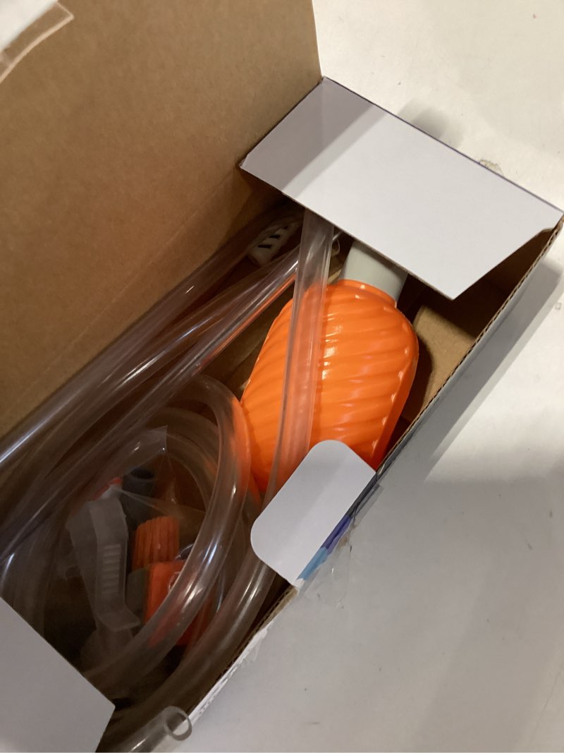 Condition photo showing New/Like New for Compact Aquarium Siphon Vacuum and Water Changer Kit with Cleaning Brush. Perfect for Simultaneous Water Changing and Cleaning in Small Fish Tanks. Gravel and Sand Cleaning.