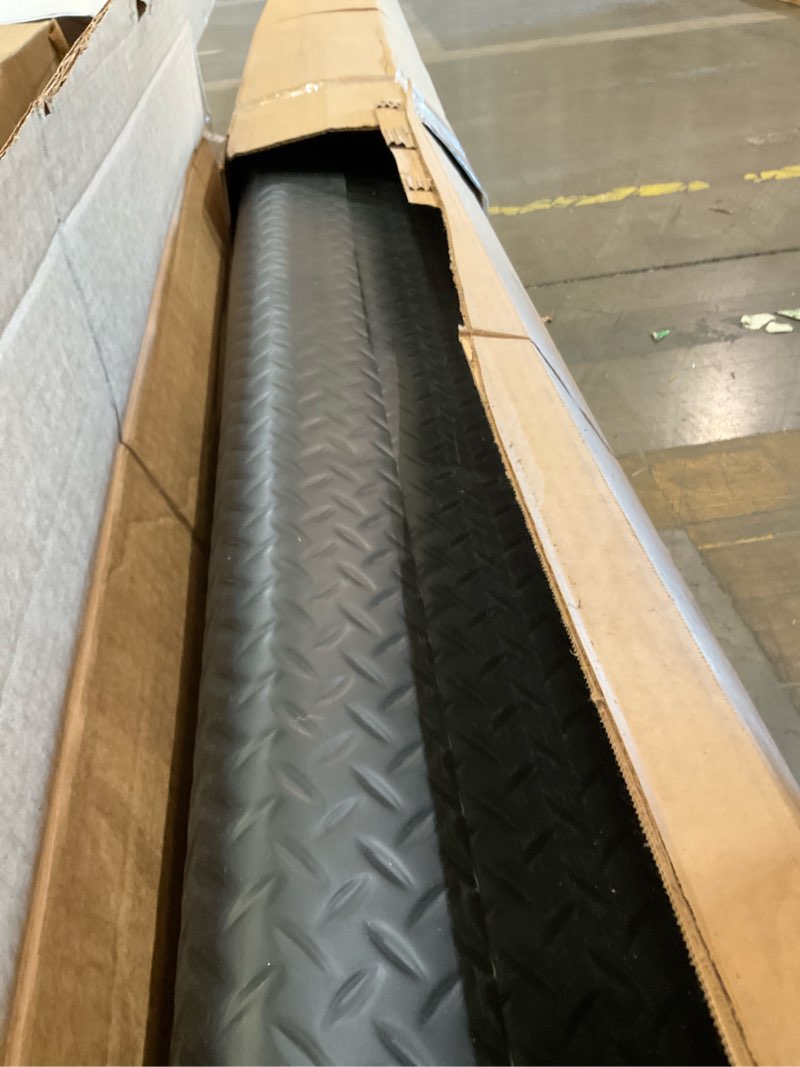Condition photo showing Good Condition for ahuawa 8x21 ft garage floor mat, 2.8mm thickened garage flooring heavy duty rubber garage floor mats for under car, diamond plate garage mat for garage, workshop, enclosed trailer