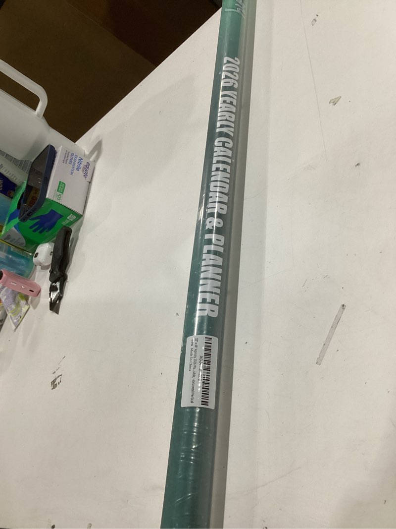 Condition photo showing New/Like New for 32" x 48" Apricity 2026 Wall Calendar Dry Erase - Dark Green Wall Calendar Wet & Dry Erasable Laminated 12 Month Annual Yearly Planner, Reversible, Horizontal/Vertical,with Julian Dates Aurora Green 32" x 48"