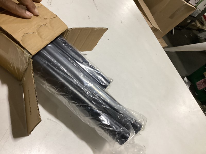 Condition photo showing As Is for fadoty tension curtain rods no drilling, extra long tension rod 41-174 inch, heavy duty shower curtain rod for outdoor patio bathroom windows room divider, adjustable, anti-slip, no rust, black black 41-174inch
