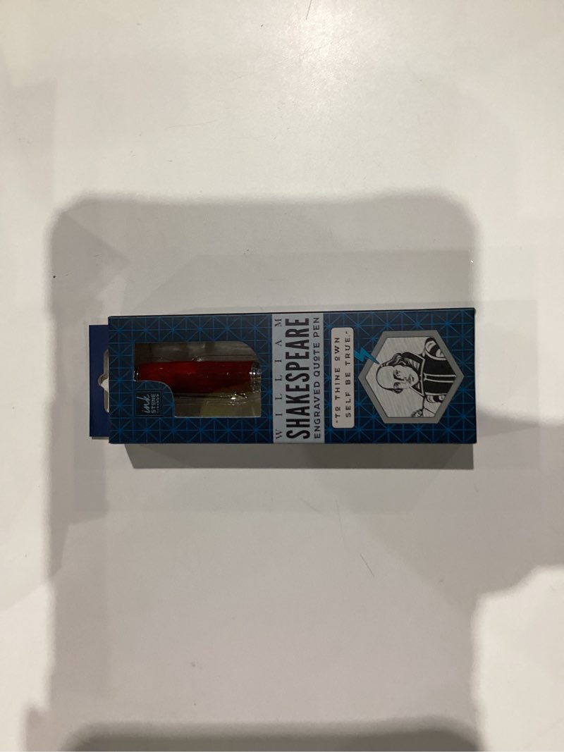 Condition photo showing New/Like New for Inkstone William Shakespeare Engraved Inspirational Quote Pen - To Thine Own Self Be True. - Literary Gifts for Writers Authors Readers Actors Librarians English Teachers