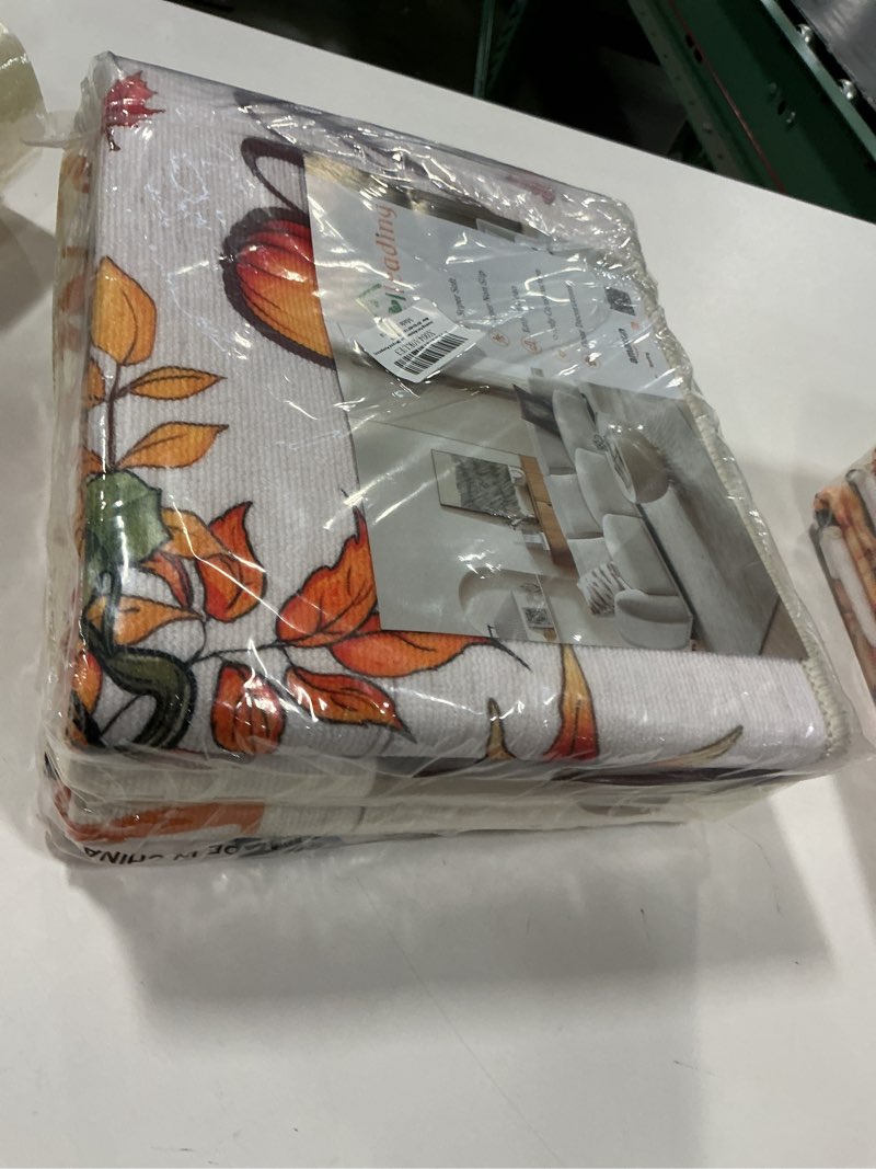 Condition photo showing New/Like New for Ileading Fall Kitchen Rugs Set - 3 Piece Mats with Non Slip Backing, Washable Runner for Sink