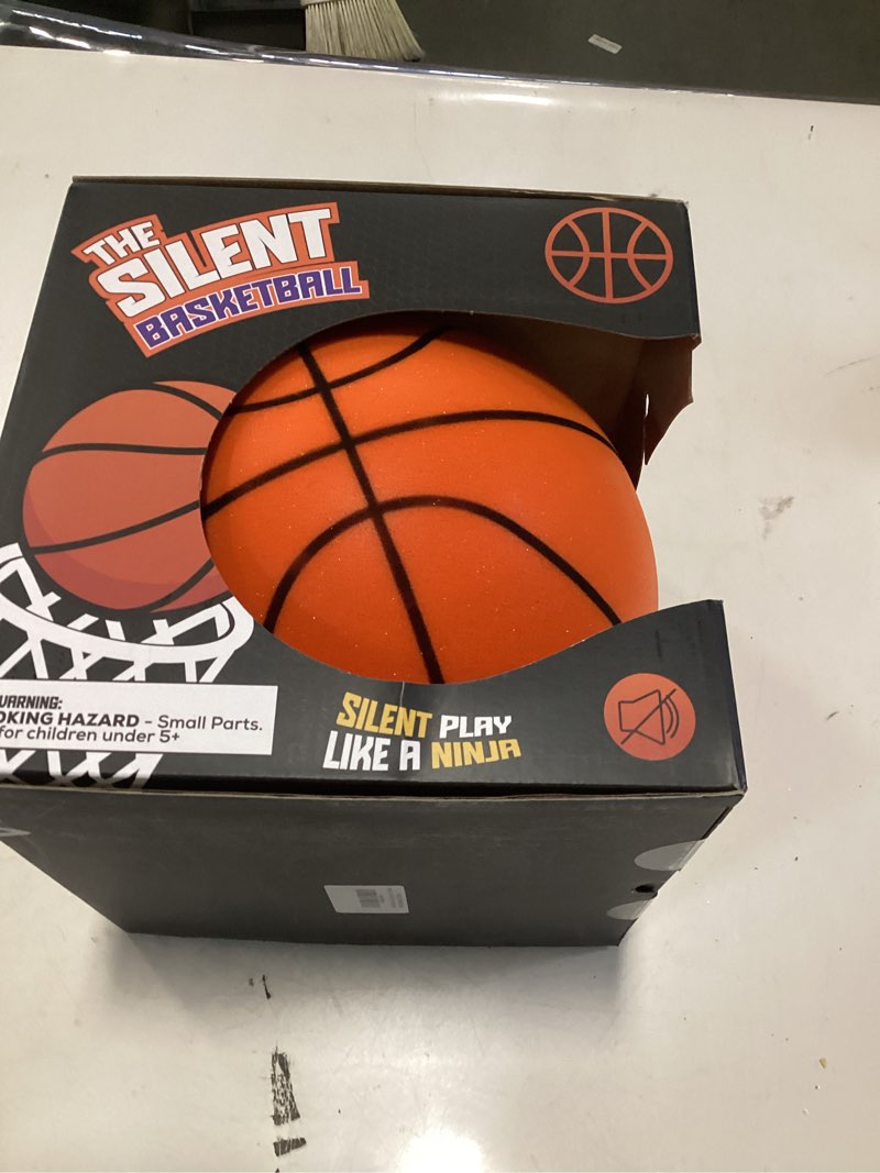 Condition photo showing New/Like New for Silent Basketball – Not Vacuum Shipped - 2025 Upgraded Airless Soft Foam Ball Soundless for Quiet Dribbling and Indoor Training – Real Feel Higher Bounce No Noise Dark Orange Size 7