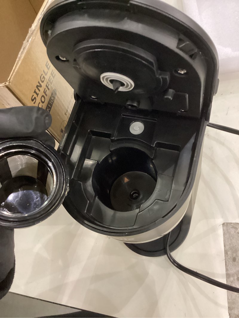 Horavie Mini Single Serve Coffee Maker for K Cup and Ground Coffee, Fast Brew One Cup Coffee Machine