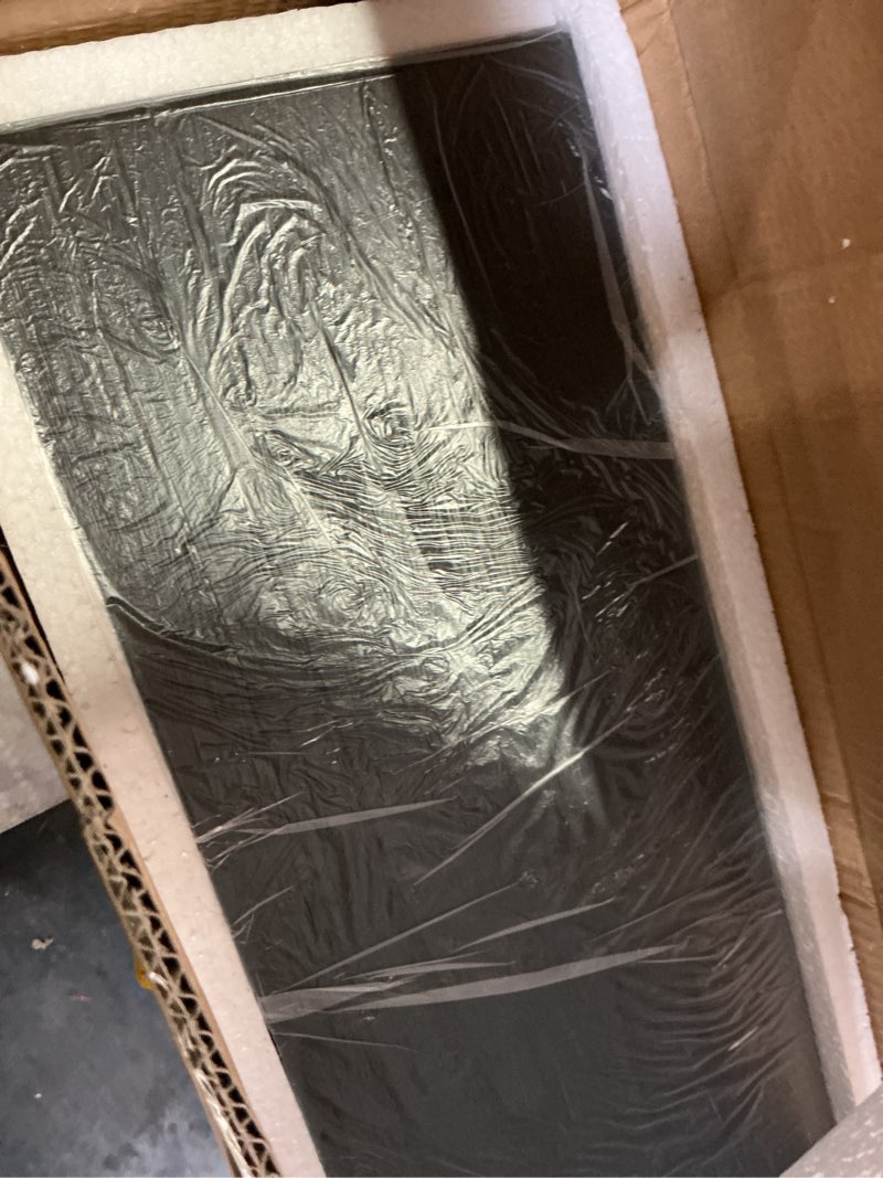 Condition photo showing New/Like New for SAUMONIERES Fireplace Mantel Shelves 60 Inch Solid Wood Wall Mounted Long Floating Shelf Hollow, Black Black 60" W x 8"D x 3" H