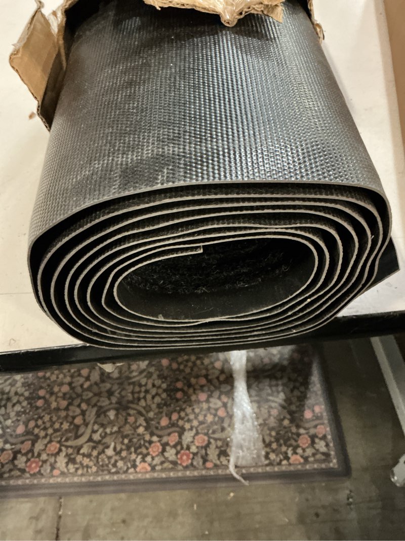 Condition photo showing Good Condition for 3' x 10' high traffic guard doormat, commercial grade door floor mat striped brush step entrance mat with rubber backing, low profile commercial rugs for entryway, easy to clean(jet black) jet black 3'4" x 10' (rectangular)