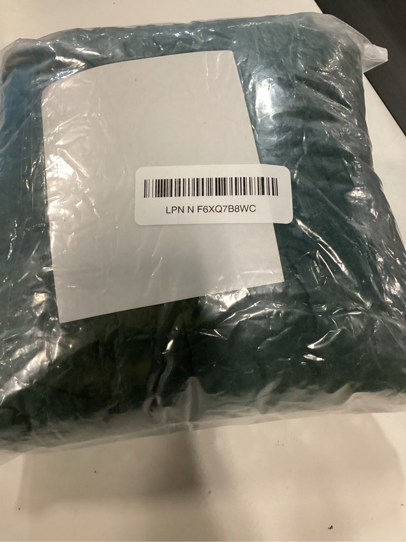 Condition photo showing New/Like New for obstal 8ft stretch spandex table cover for standard folding tables - 2 pack universal rectangular fitted tablecloth for party, banquet, events, trade show (blackish green, 96l x 30w x 30h inches) blackish green 8 ft | 2 pack